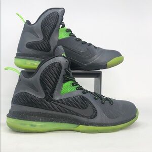 Nike Lebron 9 Dunkman Dark Grey Volt 469764-006 Men’s Basketball Shoes-Size 10.5
